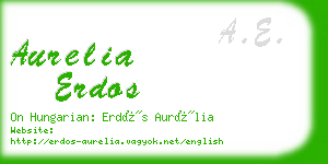aurelia erdos business card
